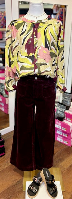 CB Corduroy Flare Plum Pant