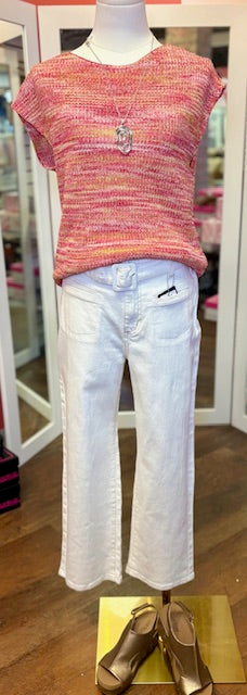 FDJ Suzanne Straight Crop Ivory Pants