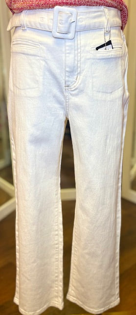 FDJ Suzanne Straight Crop Ivory Pants