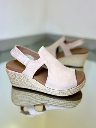 Corky's Sand Faux Suede Pose Wedges