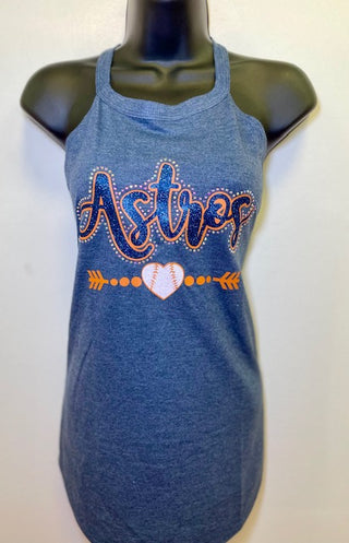 Astros sleeveless sparkle tank