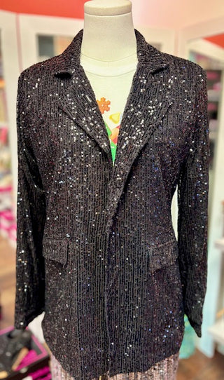 W.A.Y Sequin Black Blazer