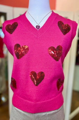 Heart Hot Pink Vest