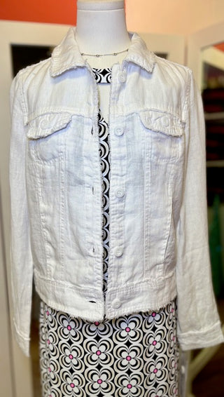 LuLu B Linen Travel White Jacket